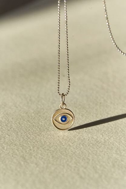 Evil Eye Coin Pendant