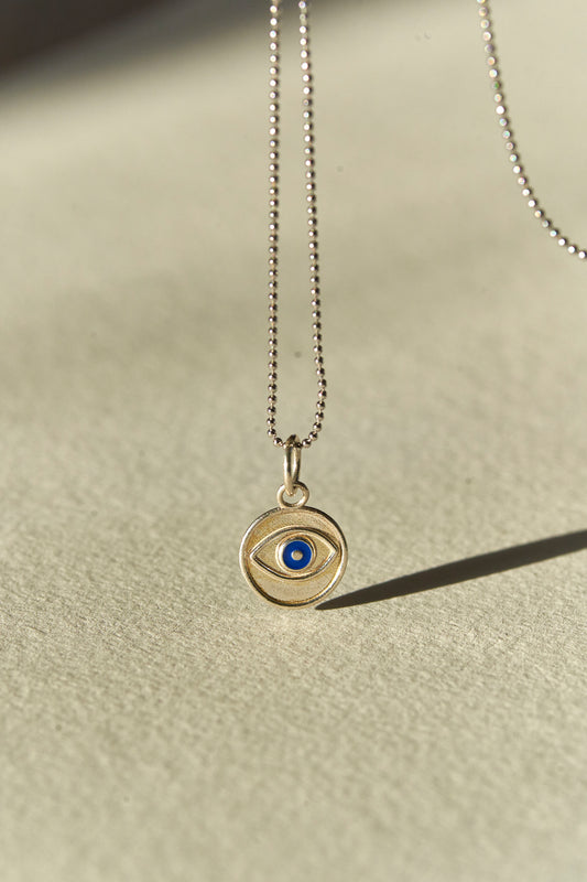 Evil Eye Coin Pendant