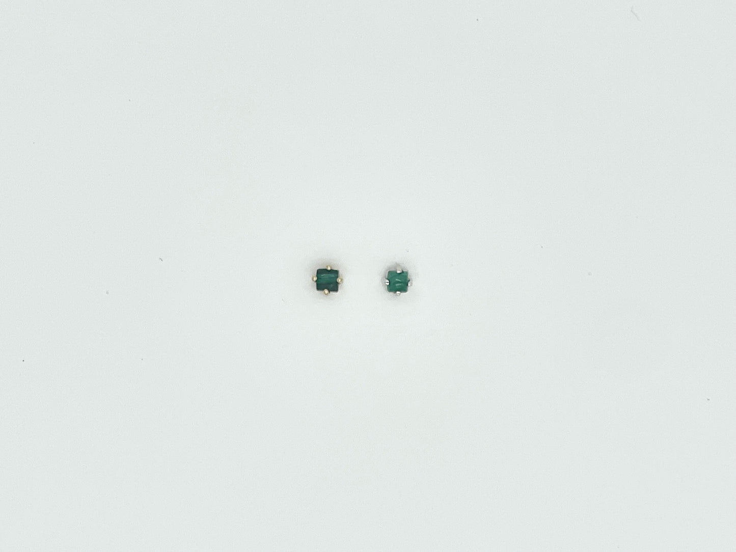 Mav Single Stone Earring in Malachite