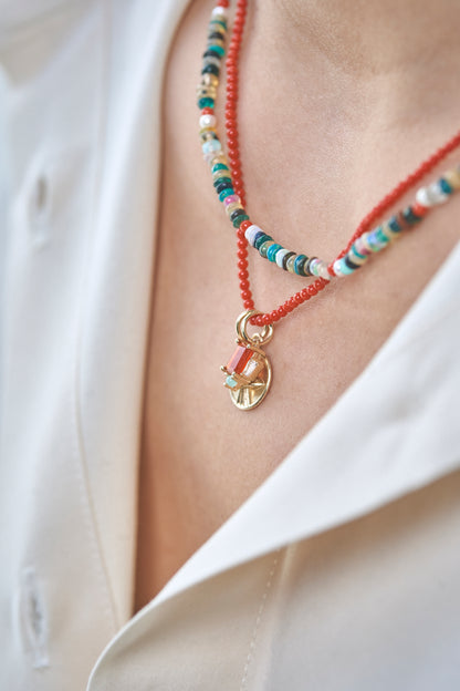 Multi Opal & Sapphire Necklace