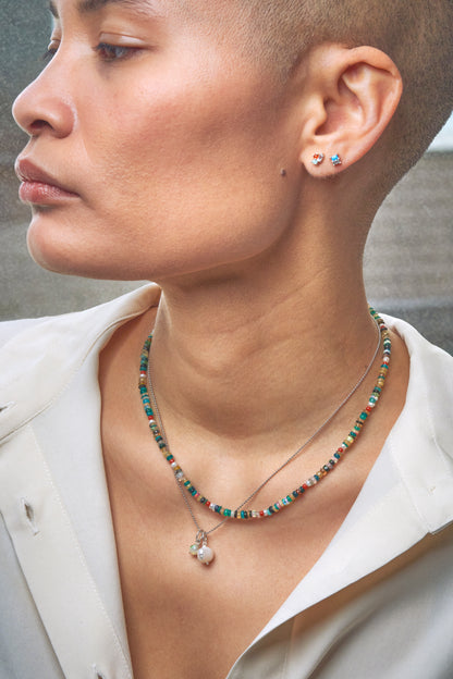 Multi Opal & Sapphire Necklace