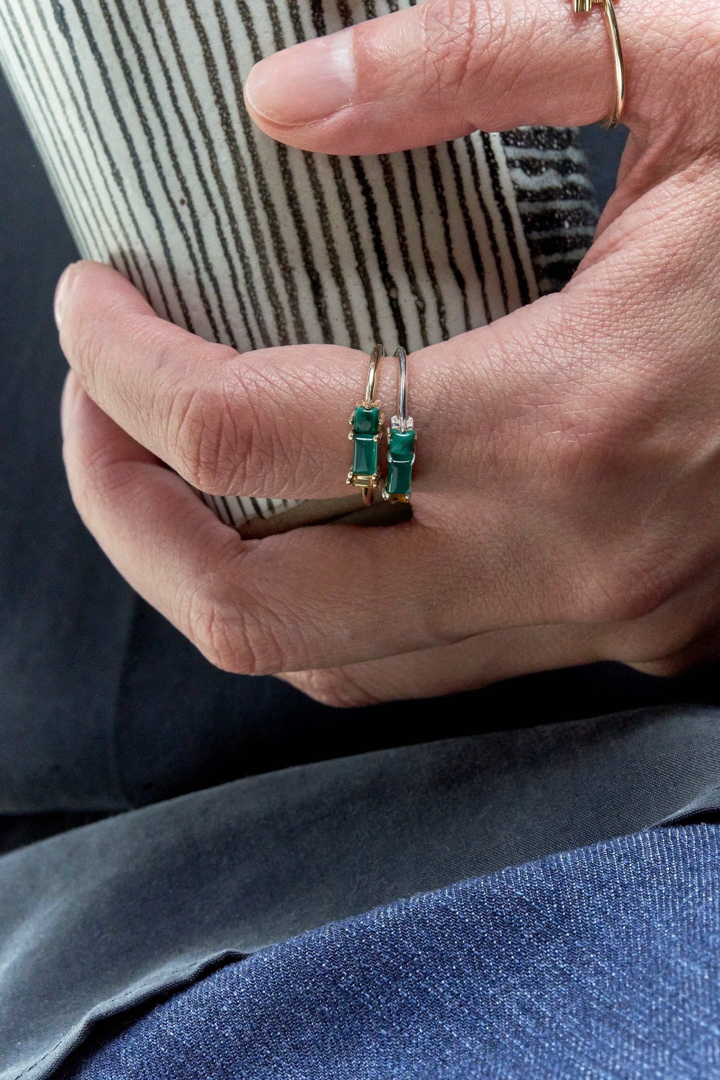 Betty Ring with Green Onyx, Malachite and Citrine