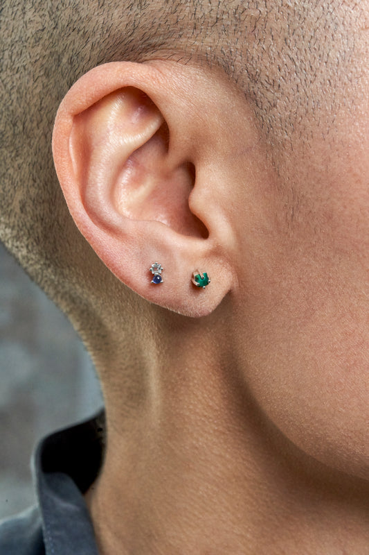 Mav Single Stone Earring in Malachite
