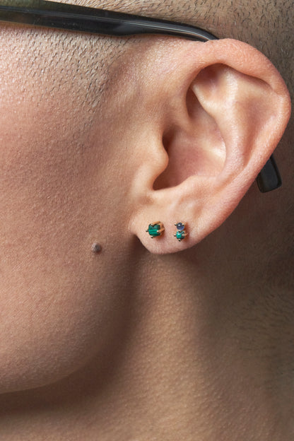 Mav Single Stone Earring in Malachite