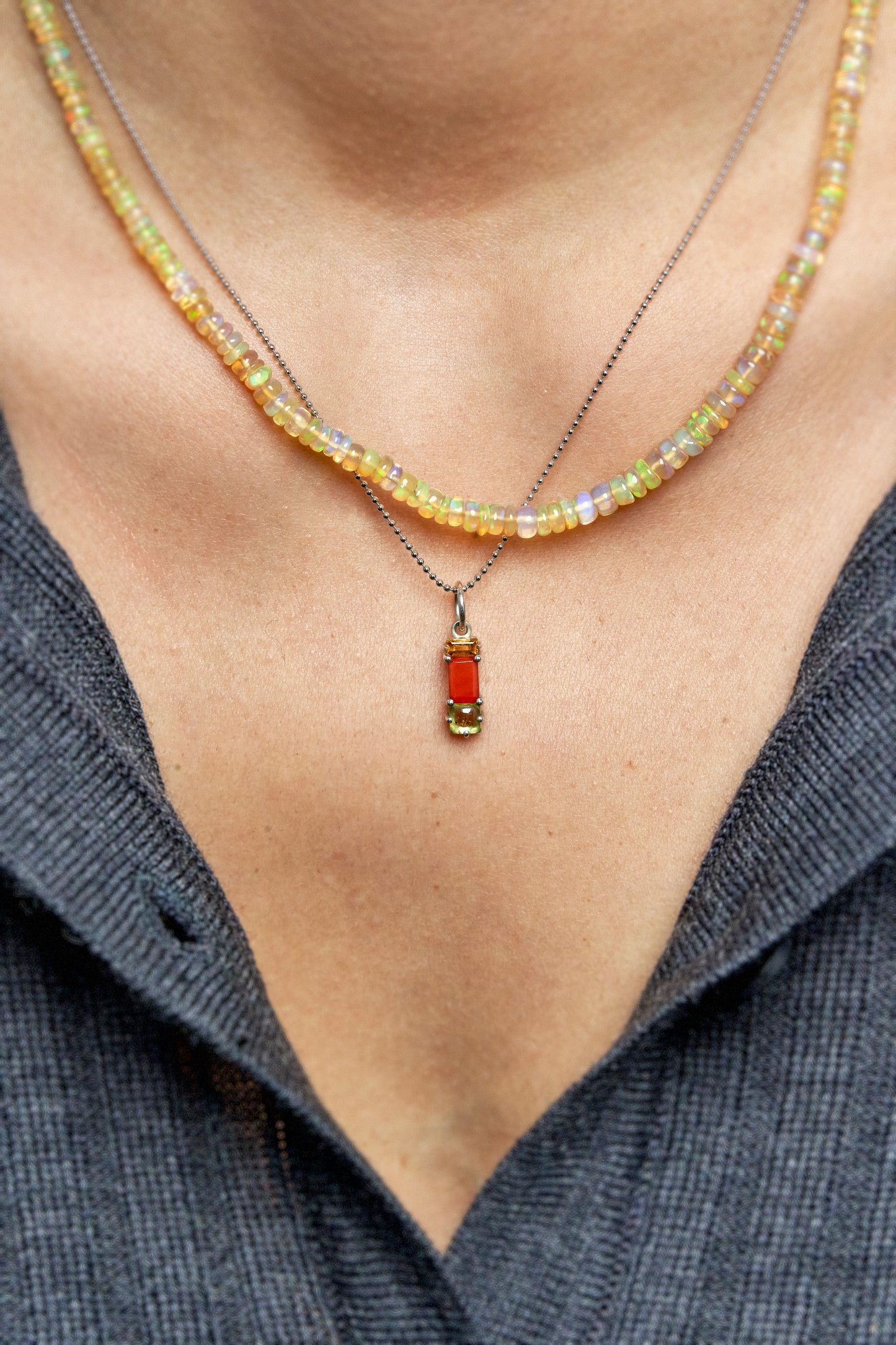 Fire Opal Necklace