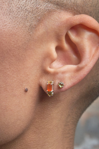 Betty Earring in Red Onyx, Peridot & Citrine