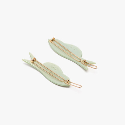 Winona Irene Jade Fish Barrette Set