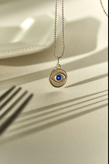 Evil Eye Coin Pendant
